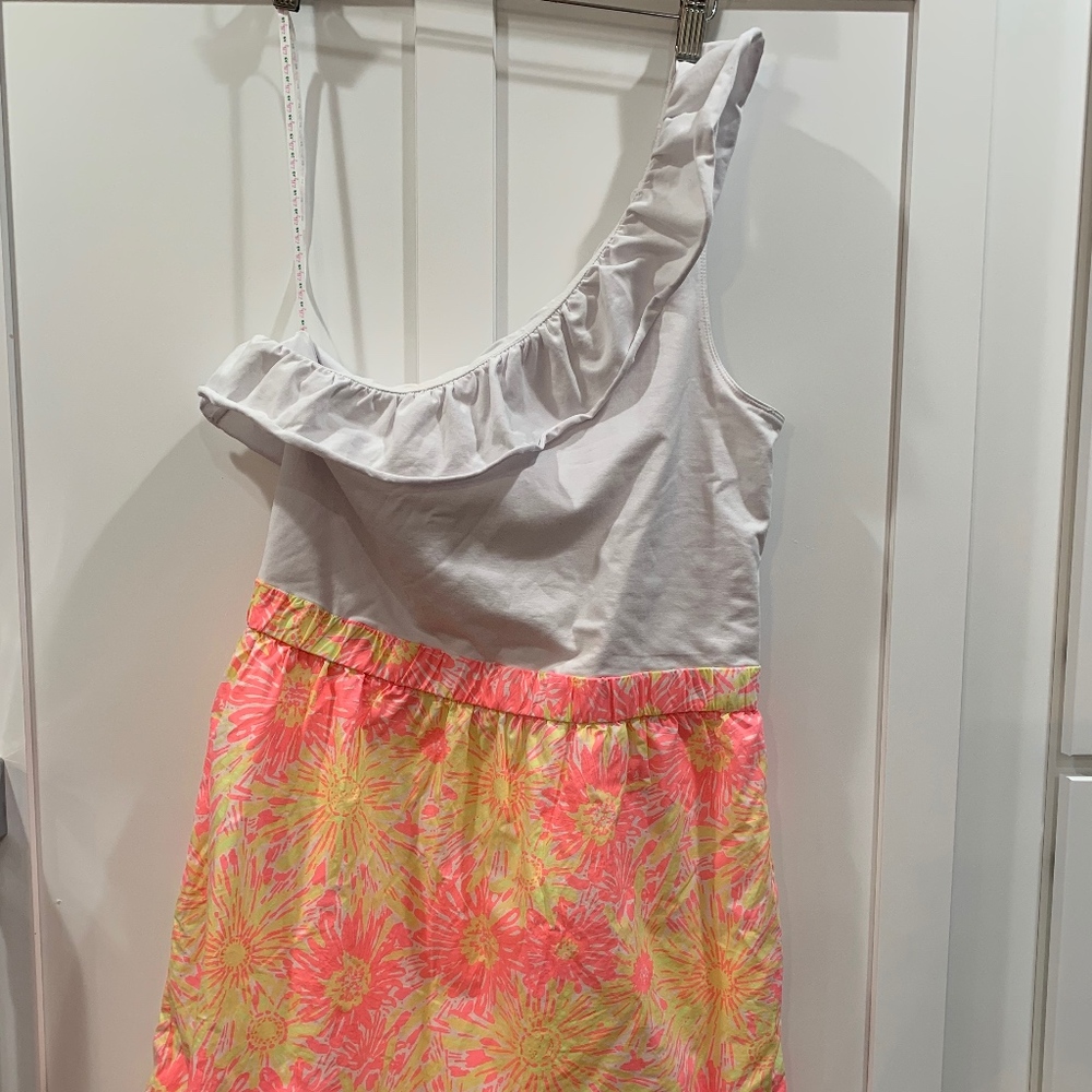Lilly Pulitzer Dionne One Shoulder Dress Large